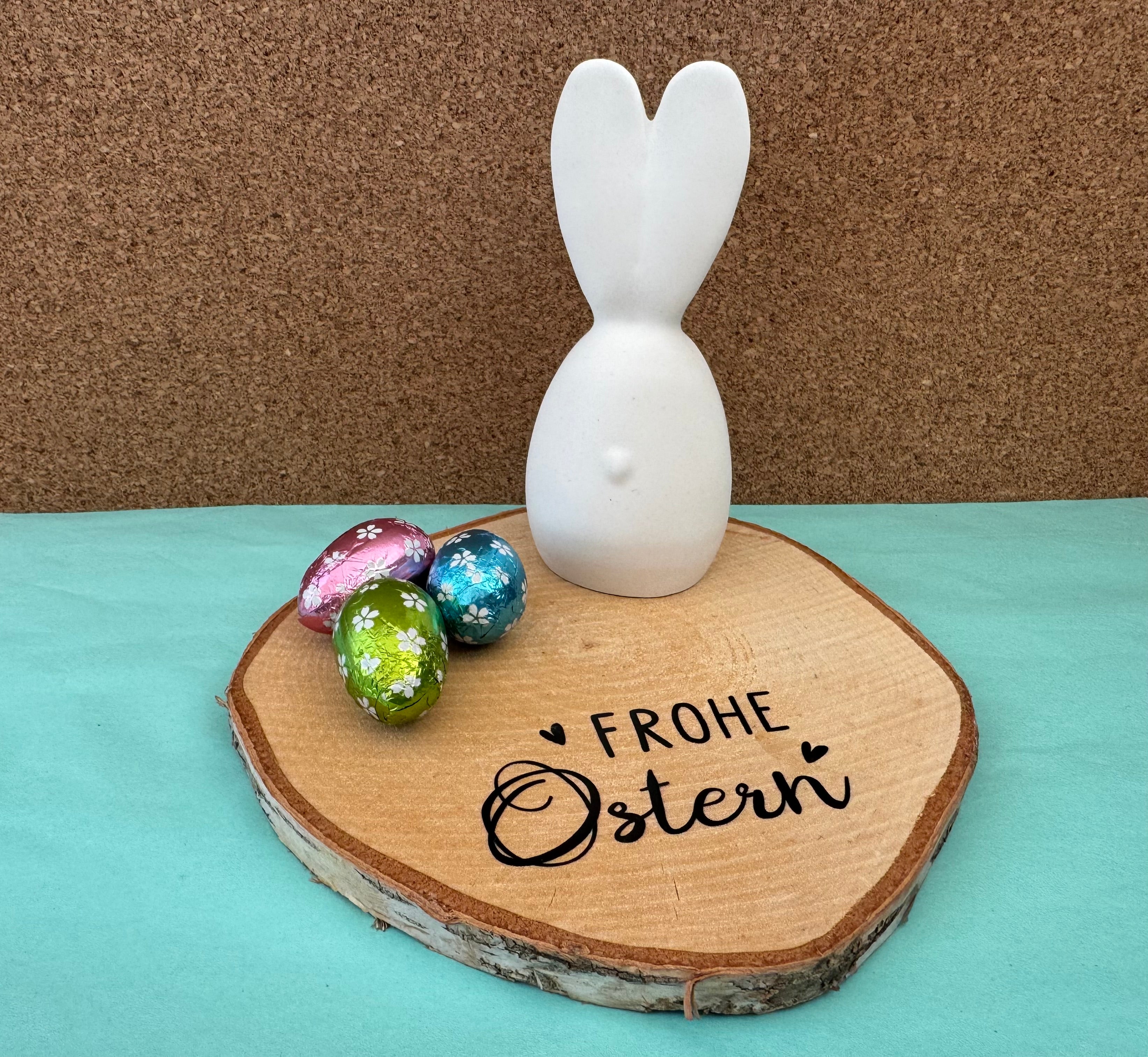 Holzteller Frohe Ostern