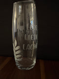 Vase lebe, liebe, lache