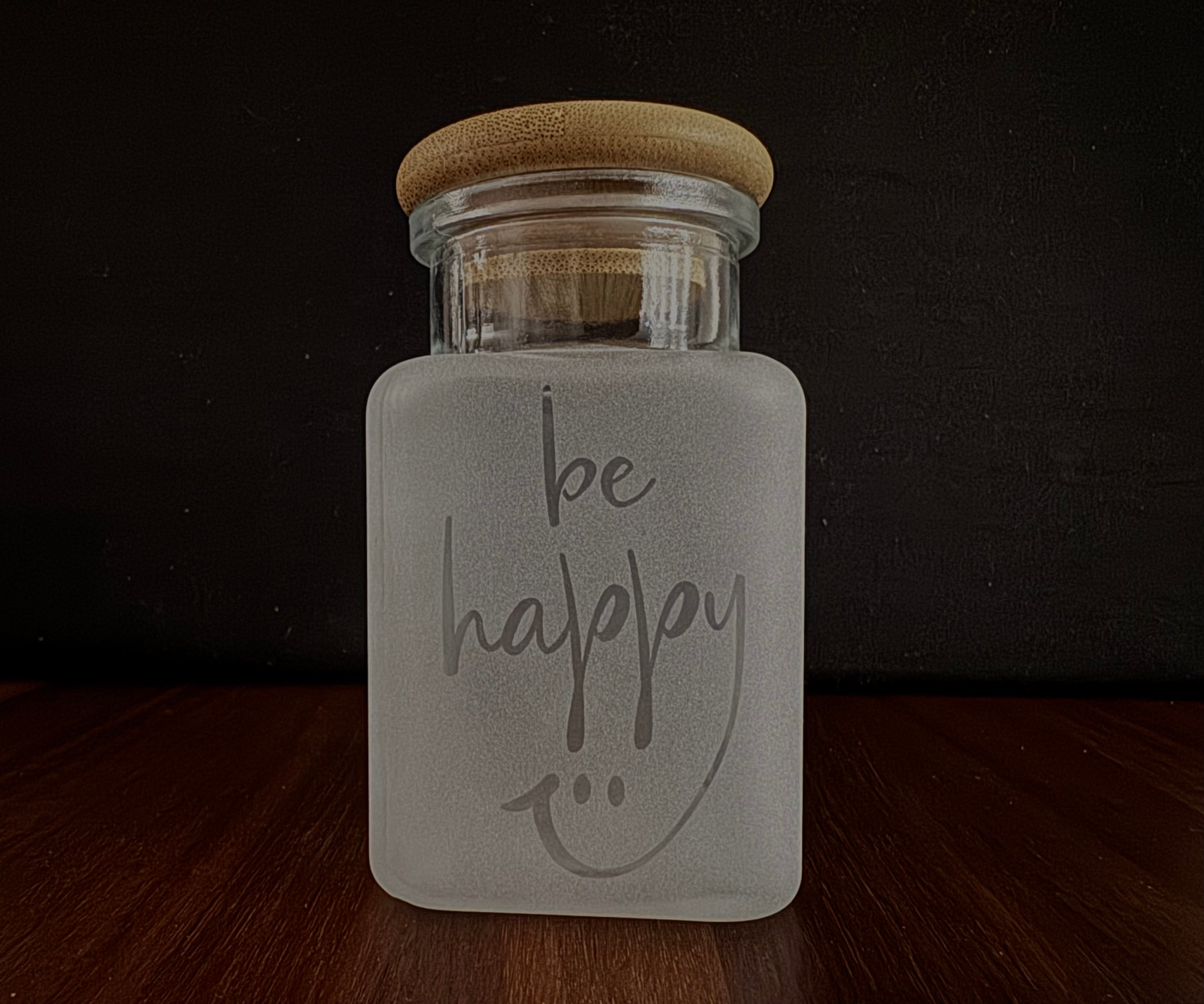 Bonbonglas be happy