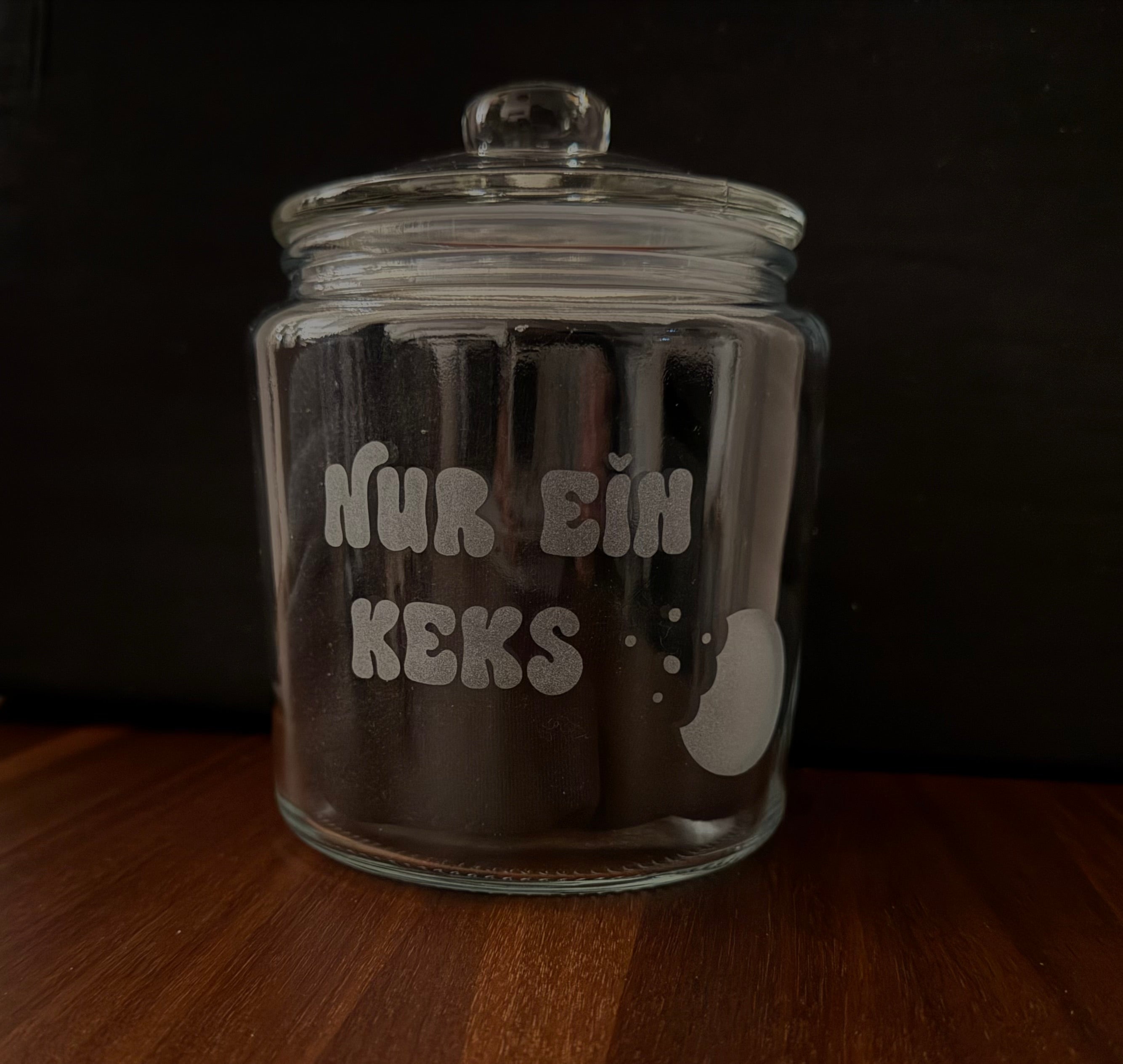 Aufbewahrungsglas nur ein Keks