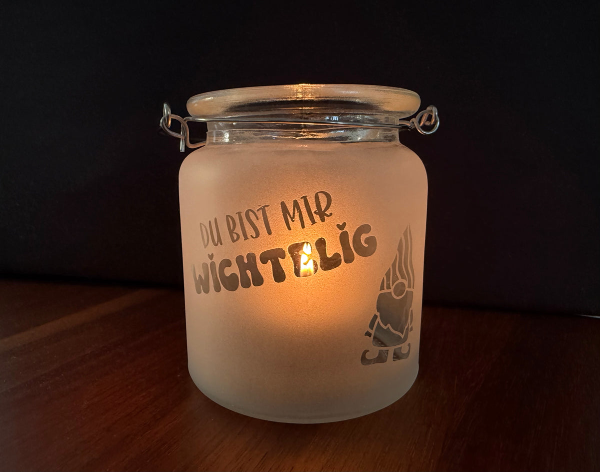 Windlicht Du bist mir wichtelig
